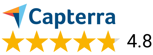 Capterra ни дава 5 звезди с оценка 4.8