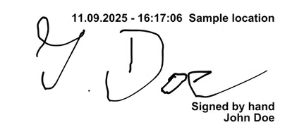 Handwritten signature (AES)