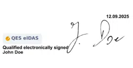 Qualified electronic signature (QES)